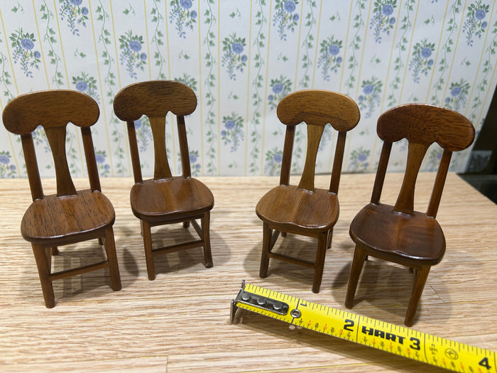 Artisan Made Signed 1976 Wooden Kitchen Table & 4 Chairs