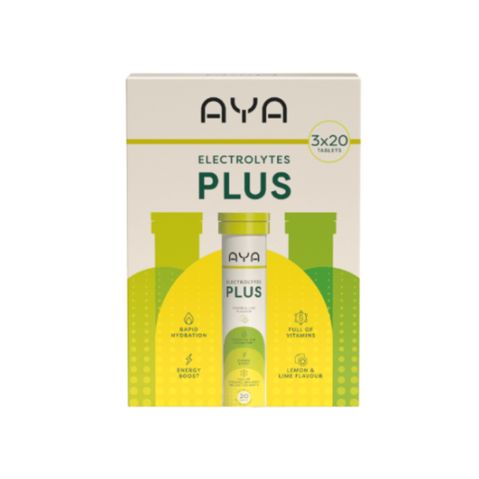 AYA Electrolytes Plus Lemon & Lime flavour 3x20's