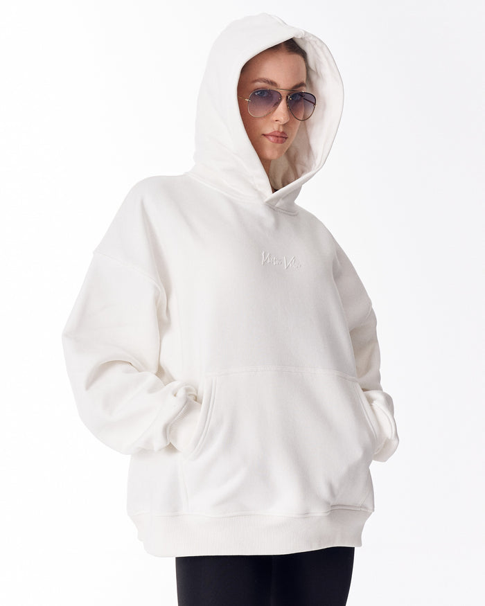 Back Embroidery Oversized White Hoodie For Women (5)