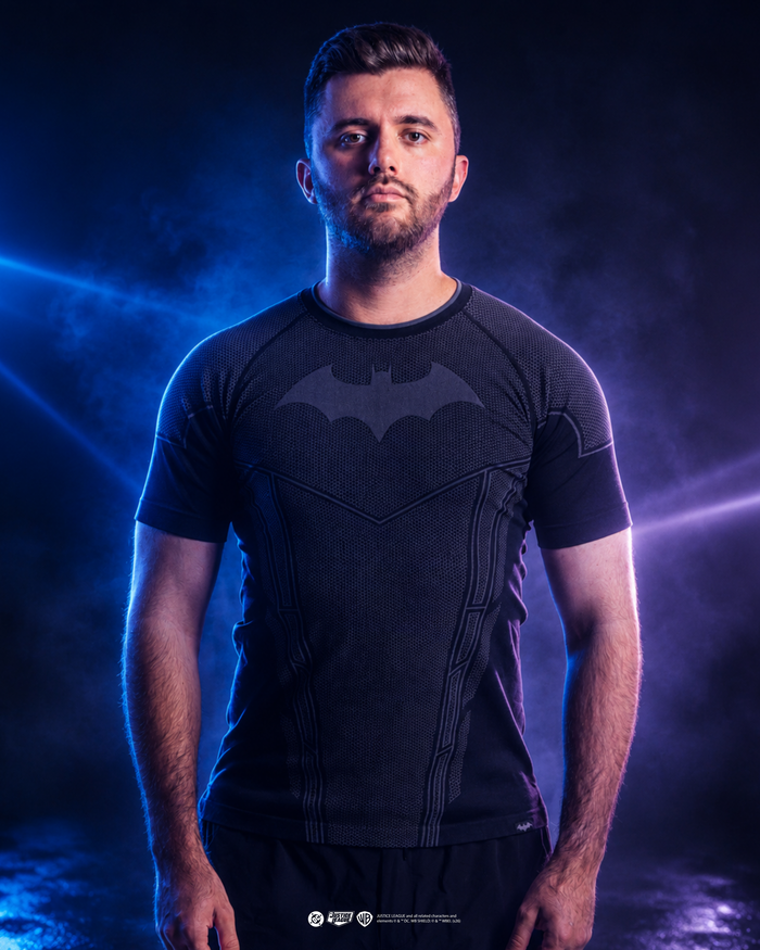 BATMAN™ Super Suit™ Compression Short Sleeve Arkham Black