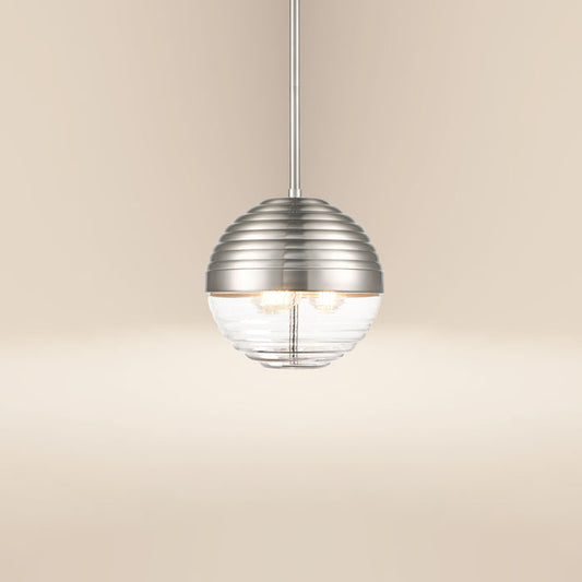 Bea Pendant Light | Satin Nickel/Clear