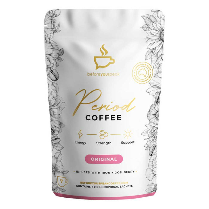 Before You Speak Period Coffee Original - 6g x 7 Pack - L'Organic
