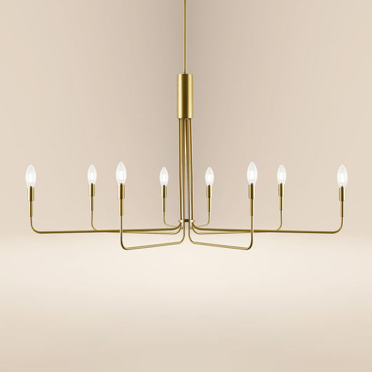 Bella 8-Light Chandelier | Brushed Brass