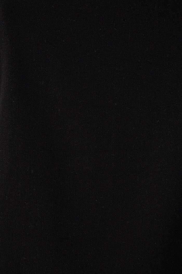 Black Open Back Ties Sleeveless Linen Blouse_6