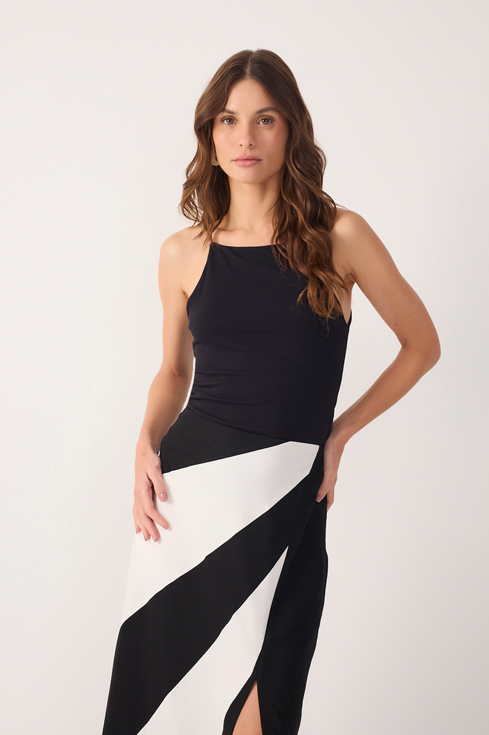 Black Square-Neck Blouse_2