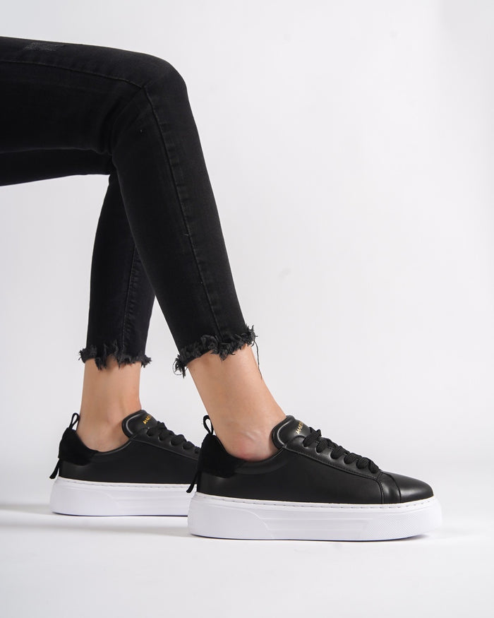 Bobe Women's Designer Black Shoes with Suede Belt (7)