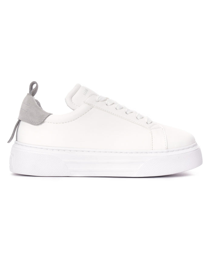 Bobe Women's Designer White Shoes with Gray Suede Belt (3)