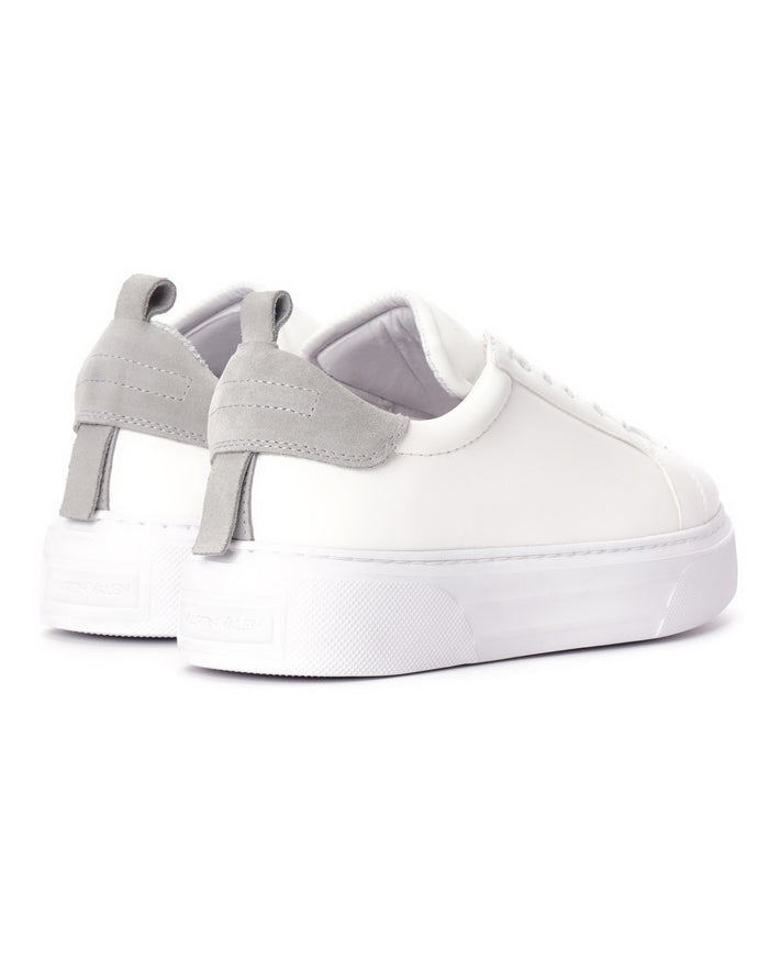 Bobe Women's Designer White Shoes with Gray Suede Belt (5)