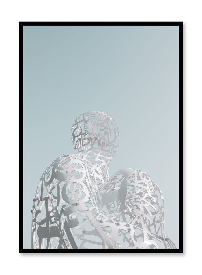 Minimalist design poster by Opposite Wall with urban street photography of Montreal Bonaventure sculpture