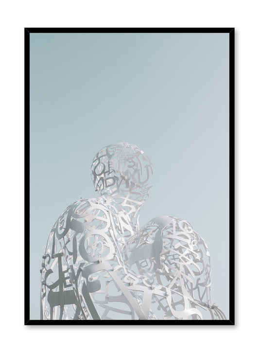 Minimalist design poster by Opposite Wall with urban street photography of Montreal Bonaventure sculpture