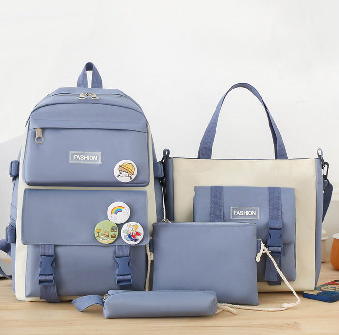 BP821 - Korean Fashion 4pc Backpack Set