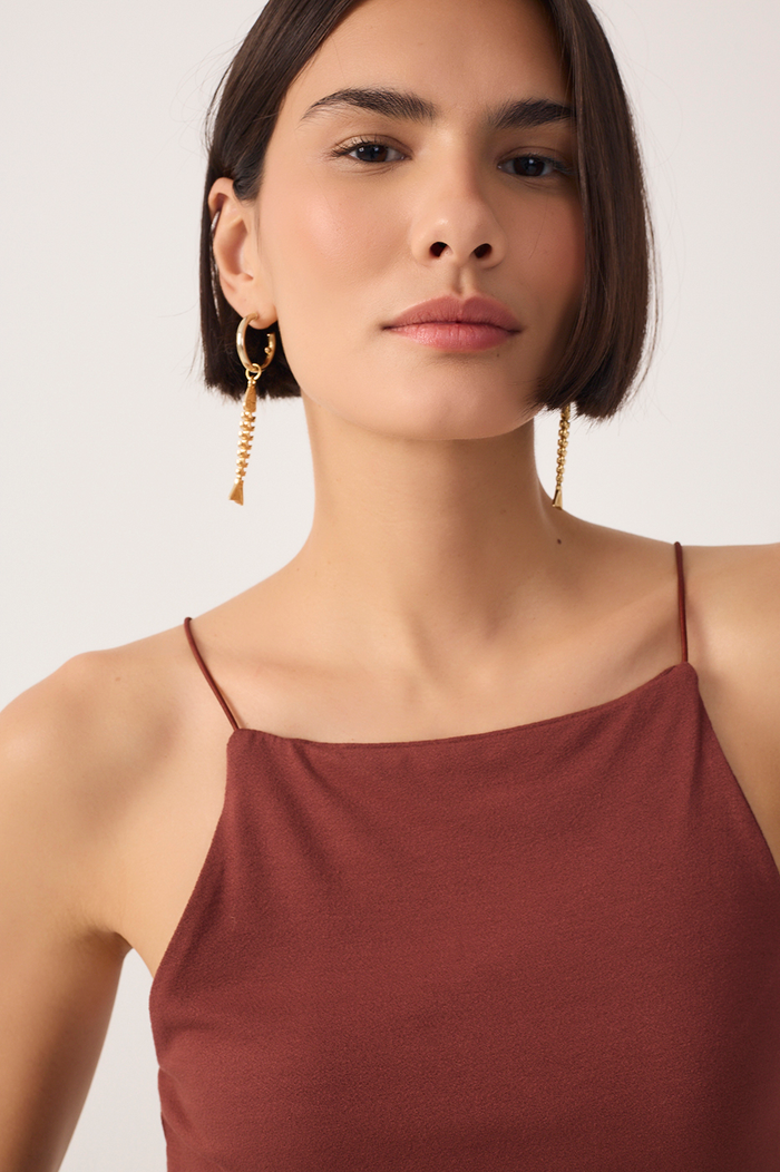 Brown Square-Neck Blouse_4