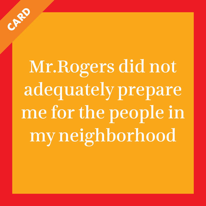 CARD Mr. Rogers | Funny Party Gift | Kitsch Greeting Cards