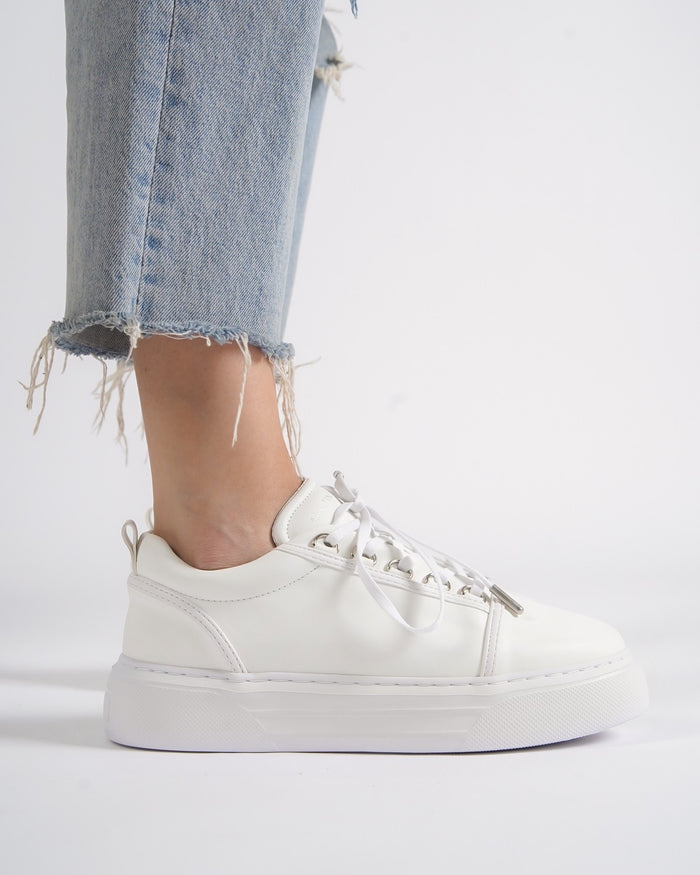 Cercocita Trine Women's Casual Shoes in White (6)