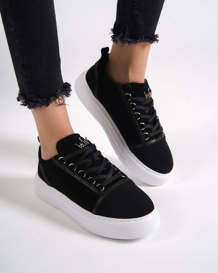 Cercocita Women's Casual Shoes with Crown in Black (7)