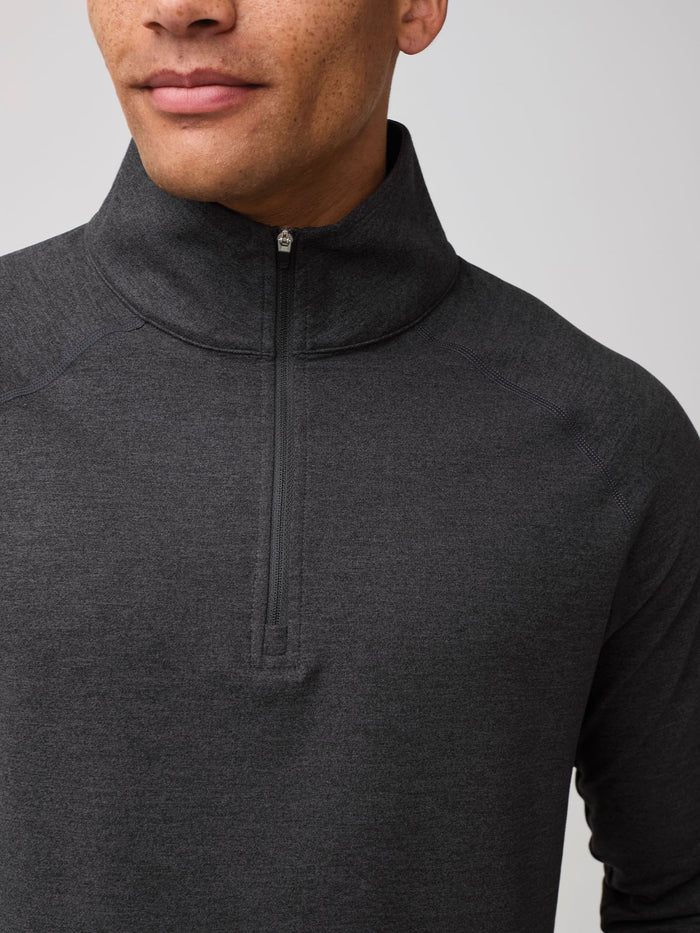Quarter Zip increases breathability and versatility in style # Charcoal Tech Quarter Zip | Updated Style | Fresh Clean Threads