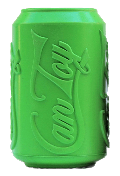 Chew Resistant Toy | Rubber Soda Can Green