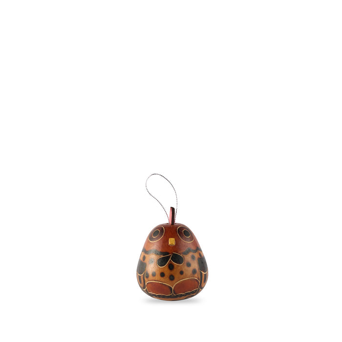 Inspired Peru dried gourd chicken ornament