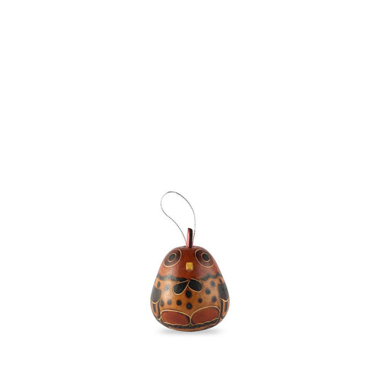 Inspired Peru dried gourd chicken ornament