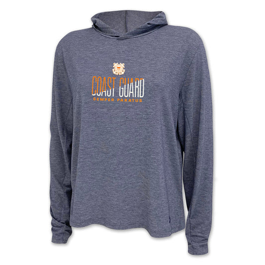 Coast Guard Ladies Under Armour Breezy Hood (Navy Heather)