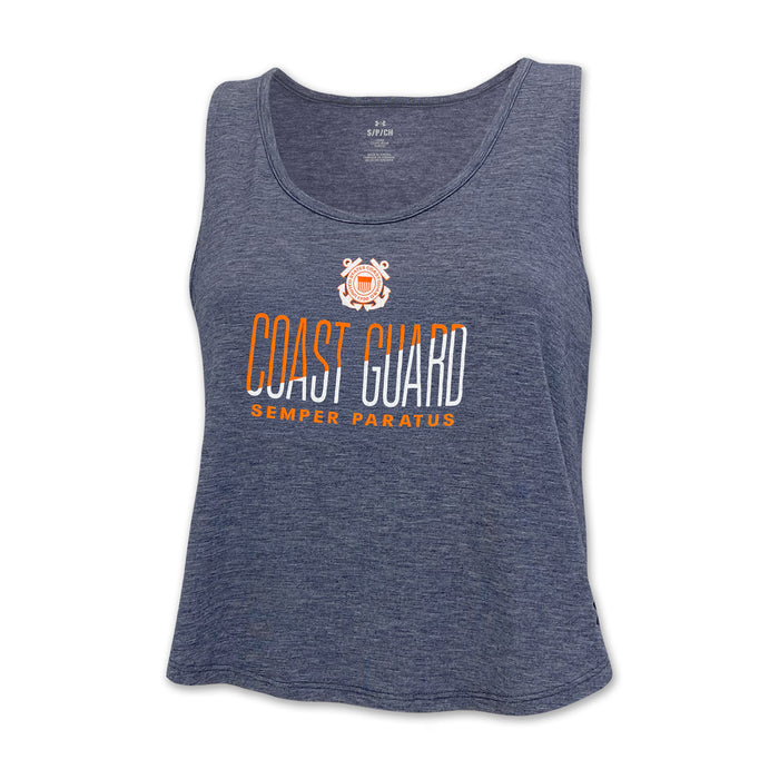 Coast Guard Ladies Under Armour Breezy Sport Tank (Navy)