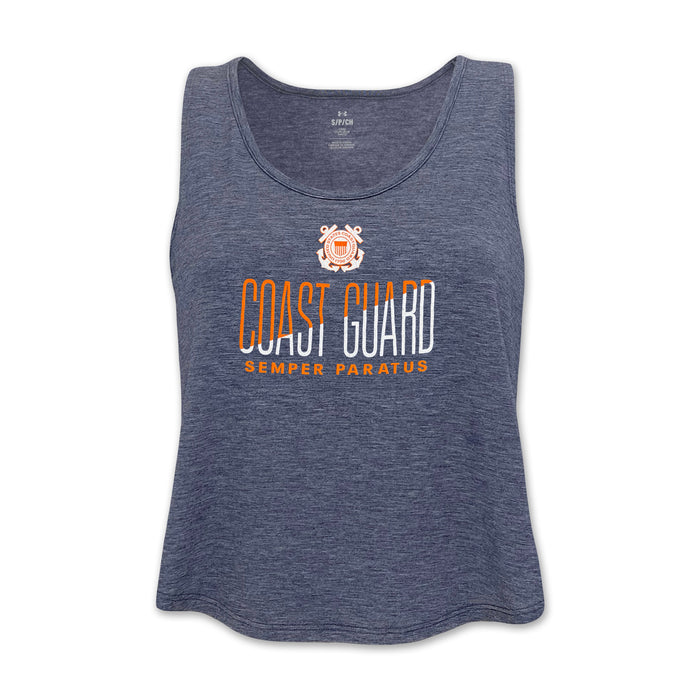 Coast Guard Ladies Under Armour Breezy Sport Tank (Navy)