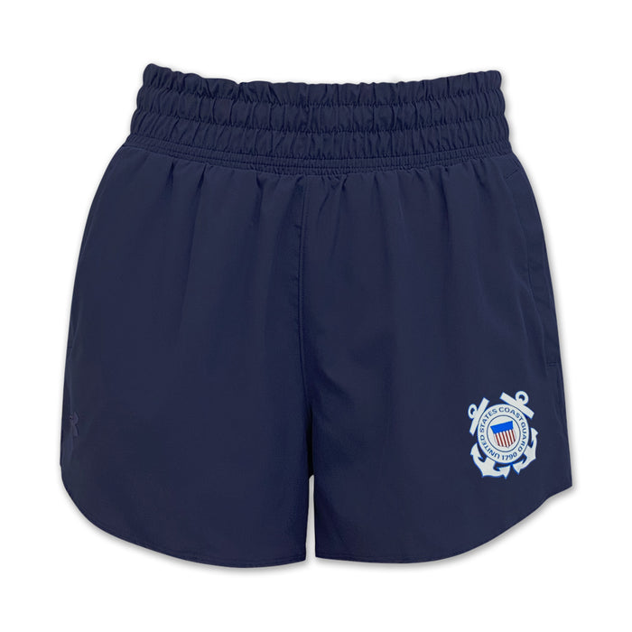 Coast Guard Seal Women's Under Armour Flex Woven Short (Navy)