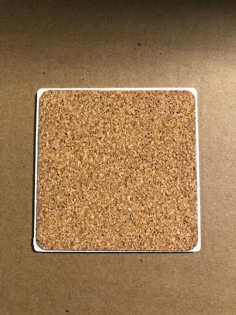 Coaster with cork bottom, product detail