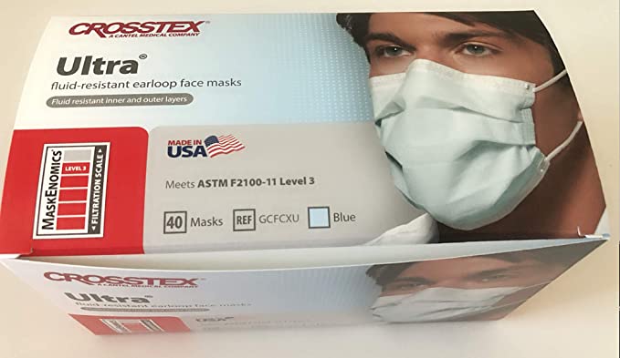 Crosstex International GCFCXU Crosstex Ultra Earloop Mask