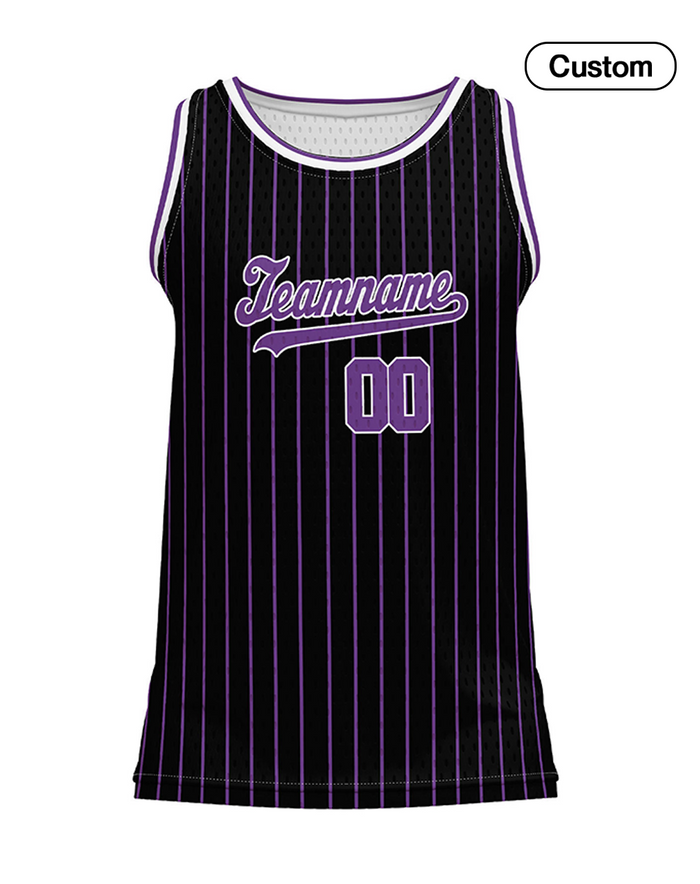 Custom Basketball Tank Top - Dark Pinstripe - Personalized Top