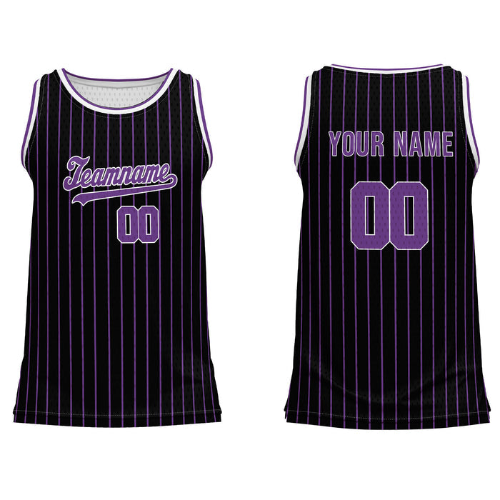 Custom Basketball Tank Top - Dark Pinstripe - Personalized Top