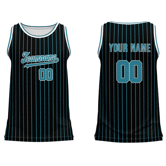 Custom Basketball Tank Top - Dark Pinstripe - Personalized Top