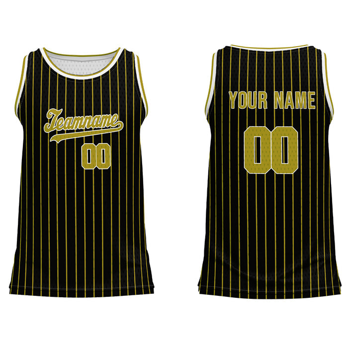Custom Basketball Tank Top - Dark Pinstripe - Personalized Top