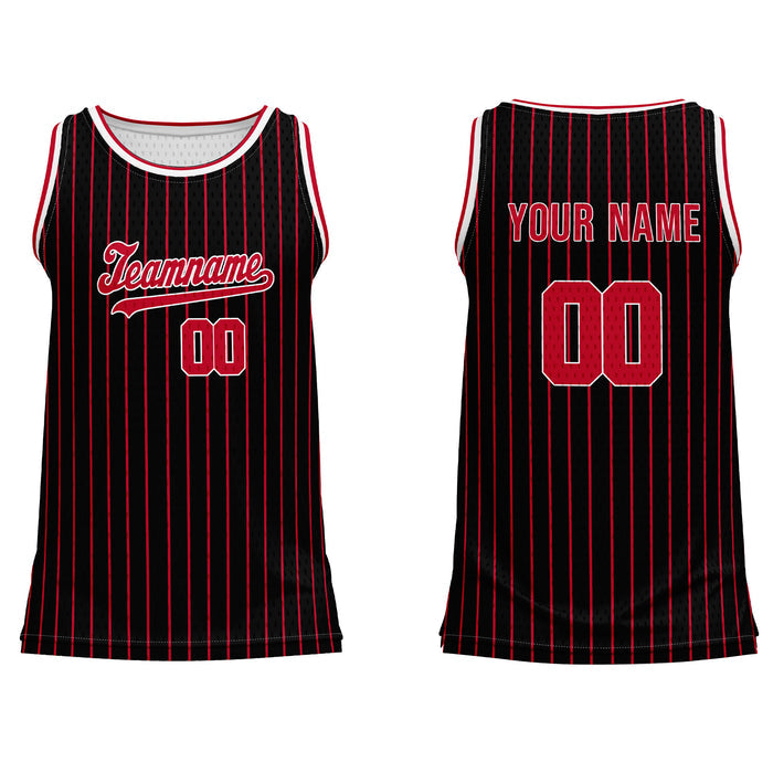 Custom Basketball Tank Top - Dark Pinstripe - Personalized Top