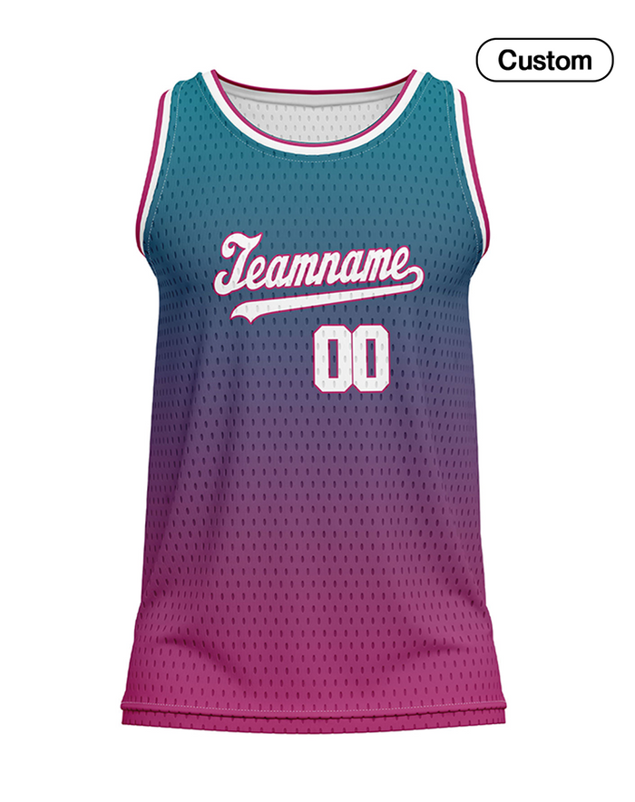 Custom Basketball Tank Top - Two-Tone Fade - Personalized Tee