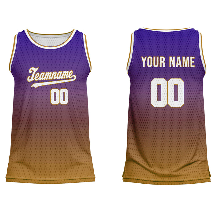 Custom Basketball Tank Top - Two-Tone Fade - Personalized Tee