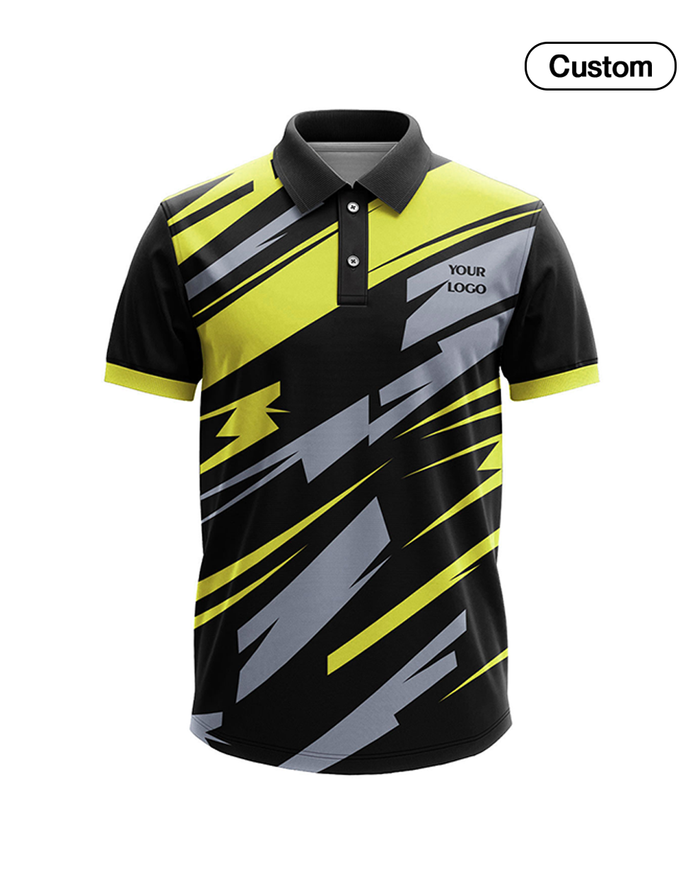 Custom Polo T-Shirt - Abstract Stripe - Personalized Polo Tee