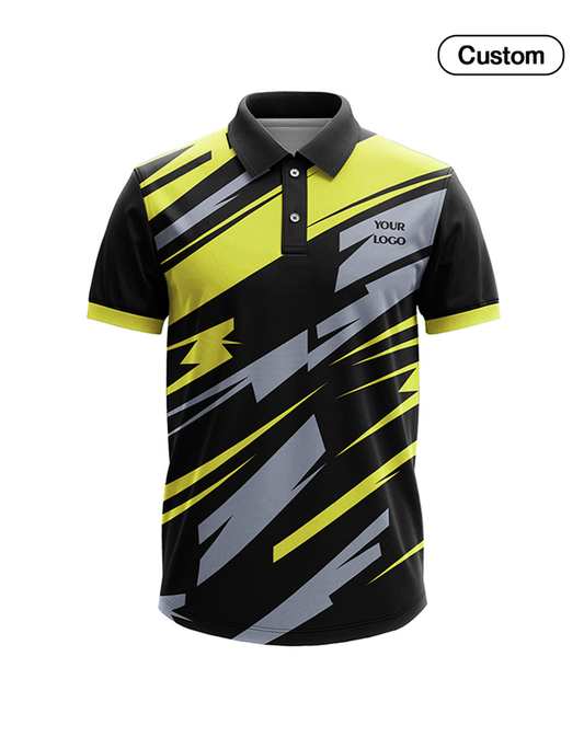 Custom Polo T-Shirt - Abstract Stripe - Personalized Polo Tee