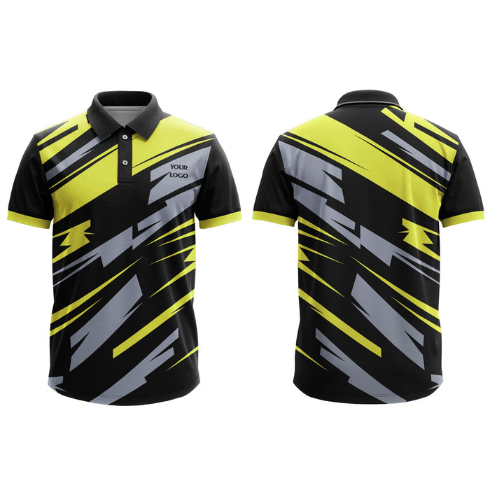 Custom Polo T-Shirt - Abstract Stripe - Personalized Polo Tee