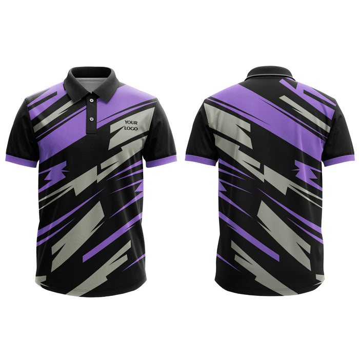 Custom Polo T-Shirt - Abstract Stripe - Personalized Polo Tee