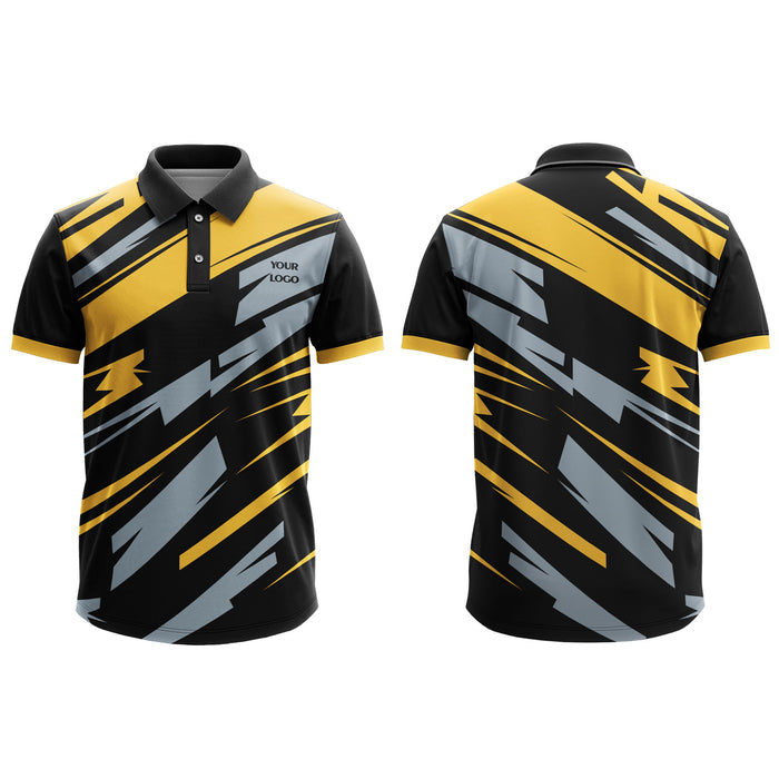 Custom Polo T-Shirt - Abstract Stripe - Personalized Polo Tee