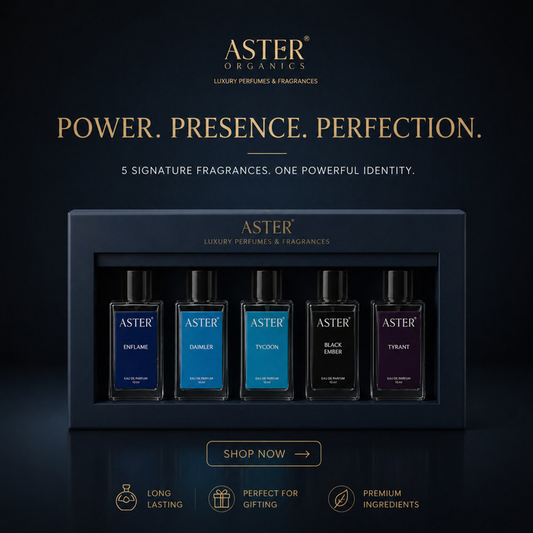 Luxury premium perfume combo box with 5 x 8ml bottles.
