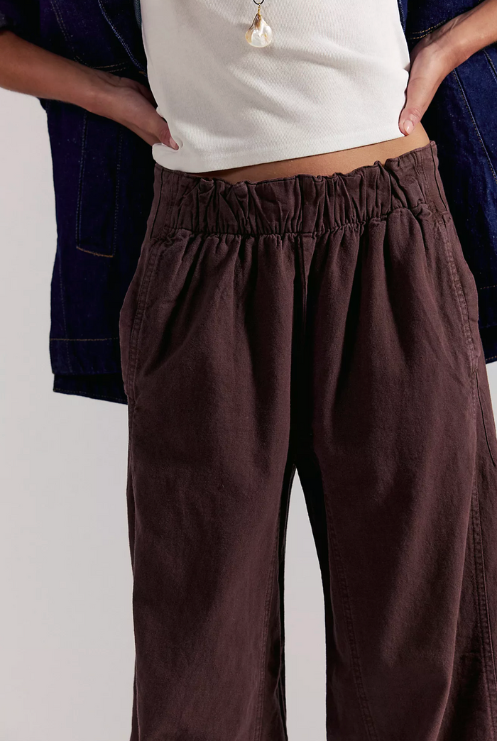 Days End Linen Pull-On Pant - Double Espresso