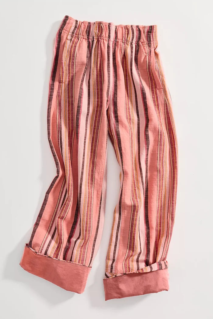 Days End Solar Linen Stripe - Soft Coral Combo