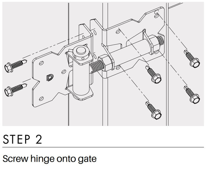 D&D - Hamptons gate HINGE - WHITE - 2pk - Image 3