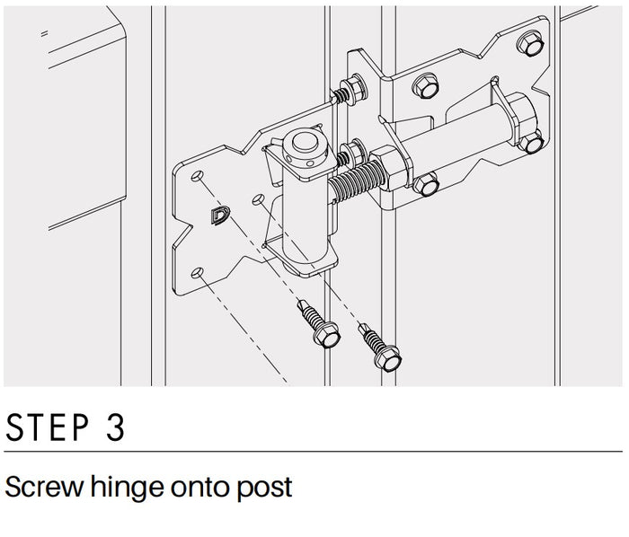 D&D - Hamptons gate HINGE - WHITE - 2pk - Image 4