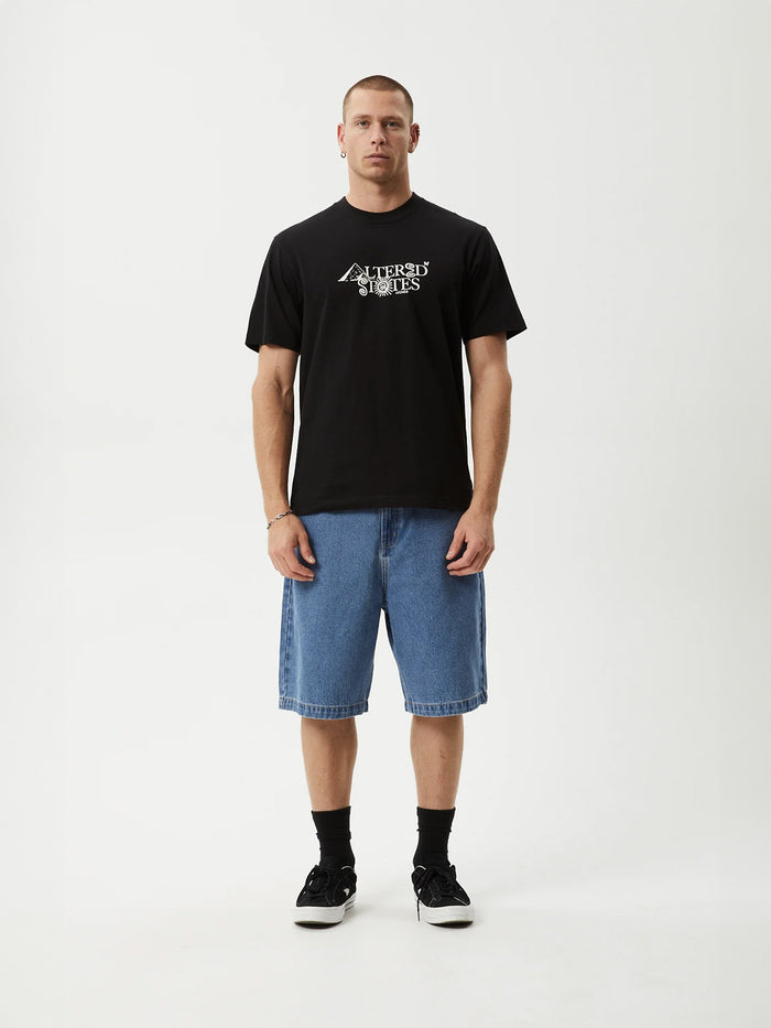 Deep State - Recycled Heavy Weight Retro Fit Tee | Black-Image 6