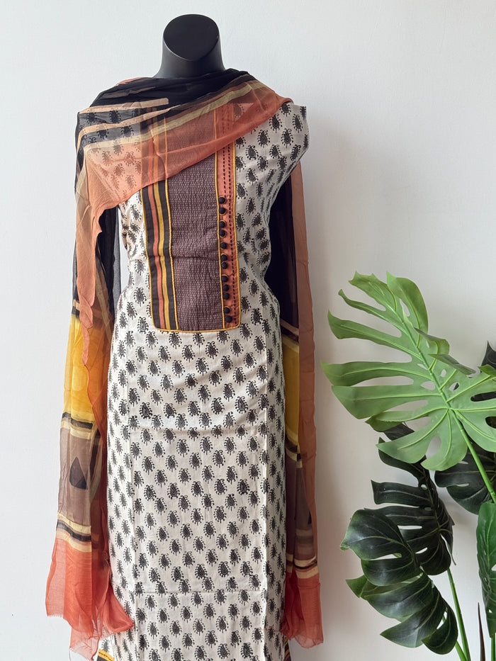Designer potli neck salwar material