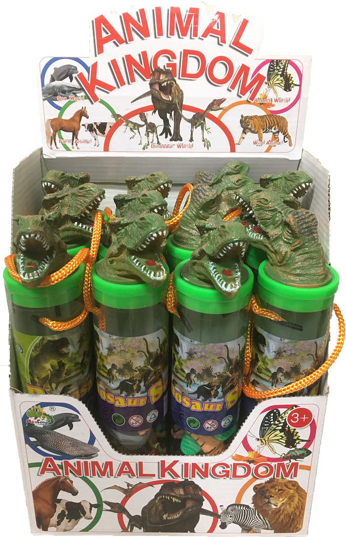 Dinosaur Figurines with T-Rex Head Topper