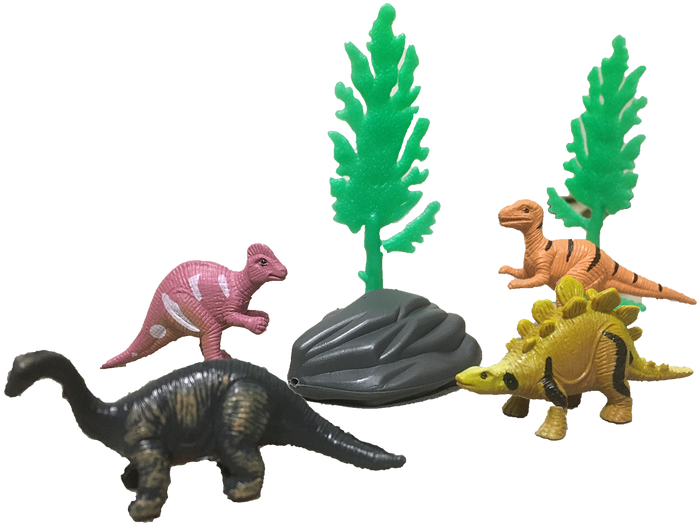Dinosaur Figurines with T-Rex Head Topper